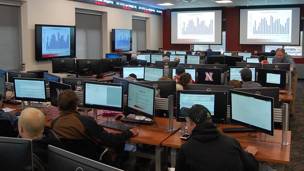 Photo of commodity trading room