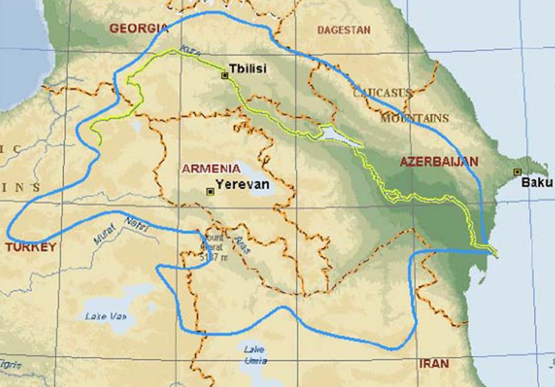 Map of the Kuras-Araks Basin