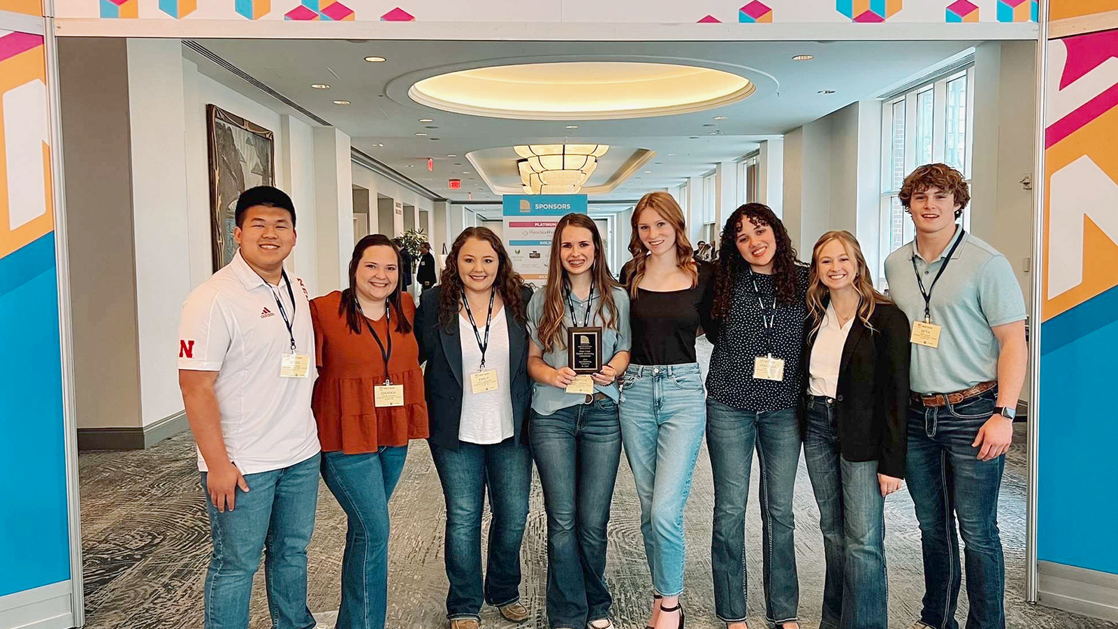 Students standing in hallway