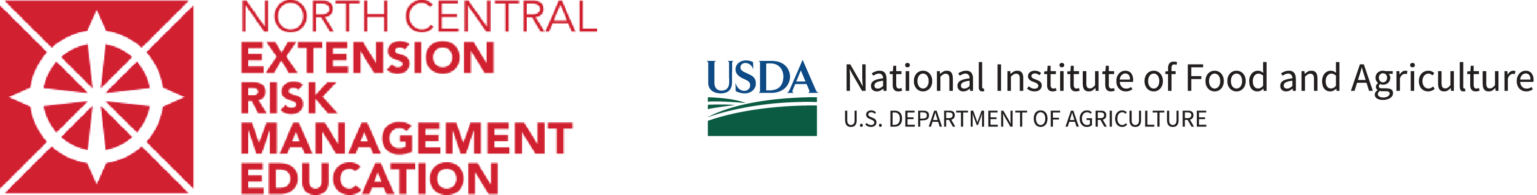 Logos for North Central Extension Risk Management Education Center and USDA NIFA.