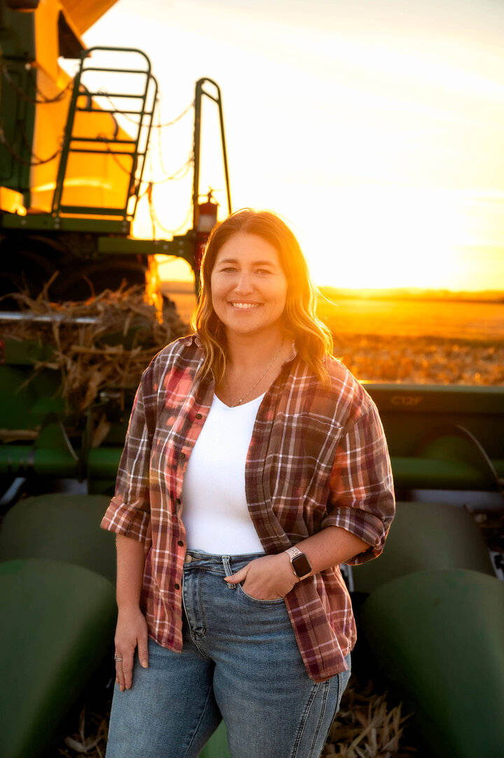Woman farmer with Machinery