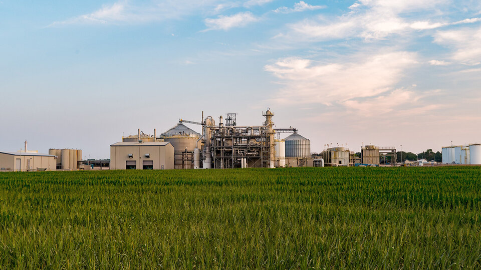 Photo of MidAmerica Agri Products/Wheatland ethanol plant in Madrid, Nebraska.